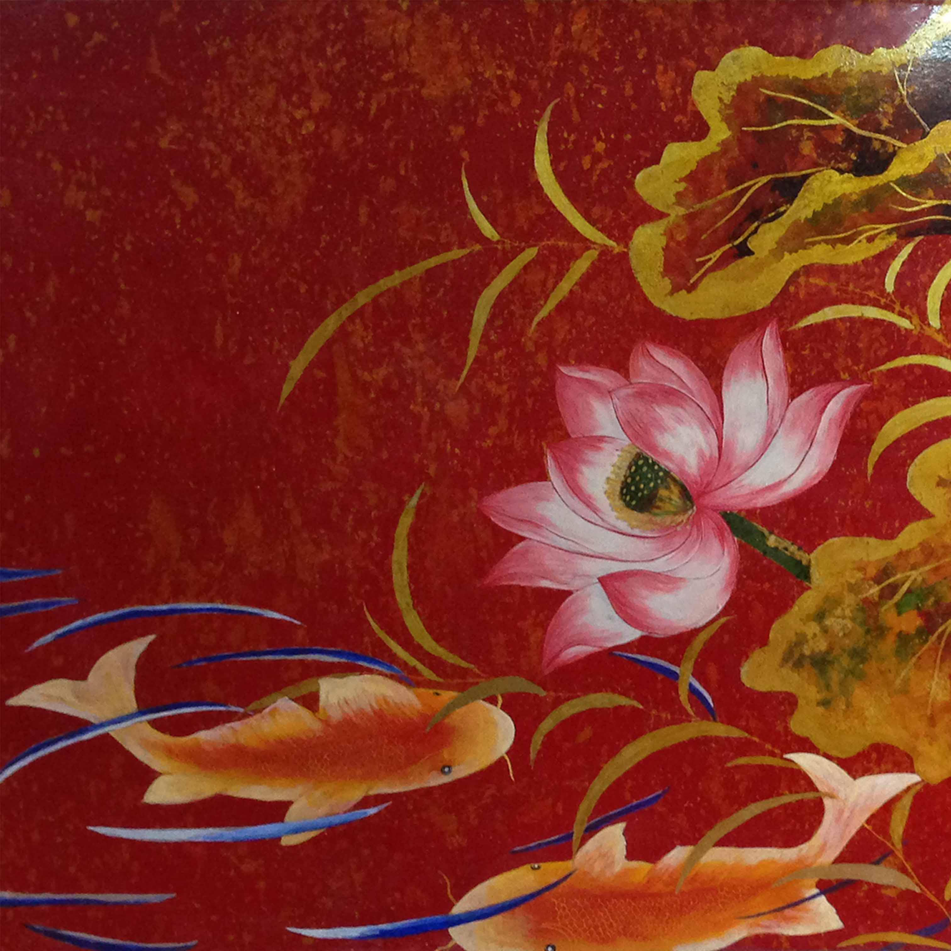 Painting lotus lacquer painting - TSM1LHAR